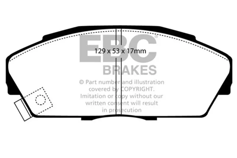 EBC Yellowstuff Front Brake Pads fits 1990-1993 Acura Integra GS / 1992-1994 Acura Integra GS-R / 1990-1994 Acura Integra LS / 1990-1994 Acura Integra RS