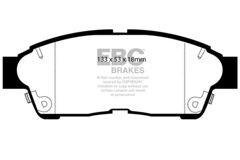 EBC Yellowstuff Front Brake Pads fits 1993-1999 Toyota Celica, Corolla