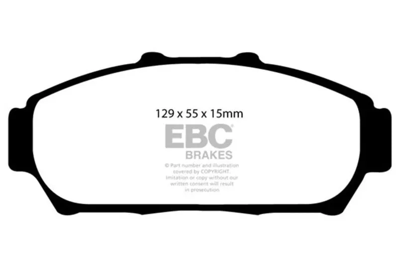 EBC Yellowstuff Front Brake Pads fits 1997-2001 Acura Integra GS / 1994-2001 Acura Integra GS-R / 1994-2001 Acura Integra LS / 1994-1998 Acura Integra RS