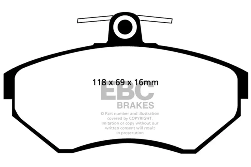 EBC Yellowstuff Front Brake Pads fits 1997-2004 Volkswagen Golf, Jetta