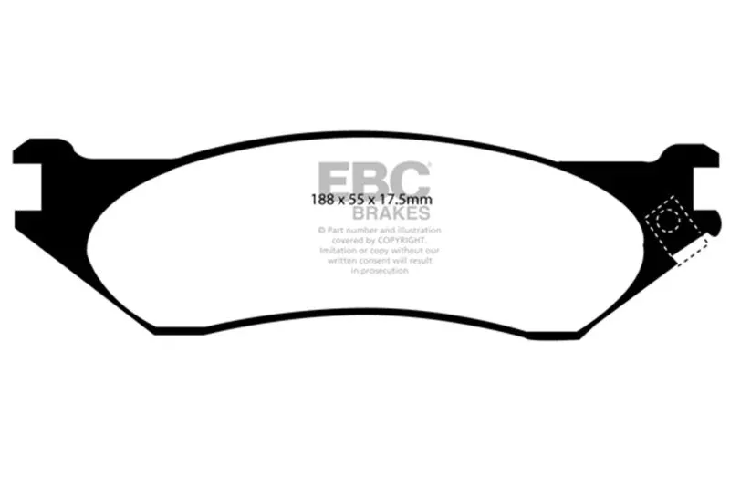 EBC Yellowstuff Front Brake Pads fits 1997-2008 Dodge / Ford / Lincoln