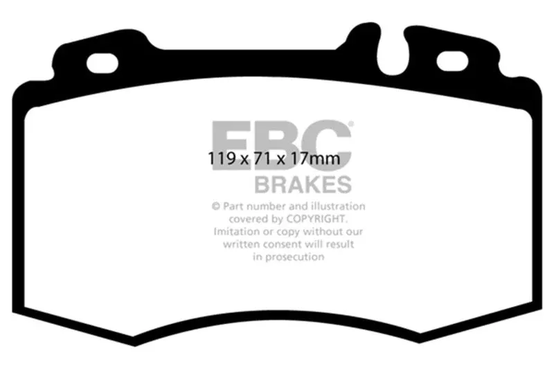 EBC Yellowstuff Front Brake Pads fits 2000-2006 Mercedes-Benz C-Class, CL-Class, CLK-Class