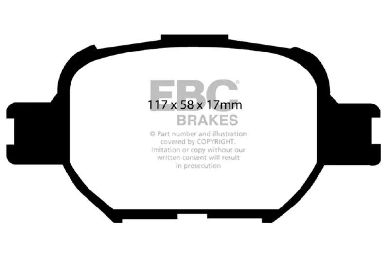EBC Yellowstuff Front Brake Pads fits 2005-2010 Scion TC / 2007-2008 Scion TC Spec / 2000-2005 Toyota Celica GT / 2000-2005 Toyota Celica GTS