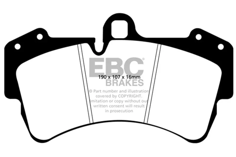 EBC Yellowstuff Front Brake Pads fits 2007-2010 Audi Q7 / 2007-2015 Audi Q7 Premium / 2011-2015 Audi Q7 Premium Plus / 2010-2015 Audi Q7 Prestige