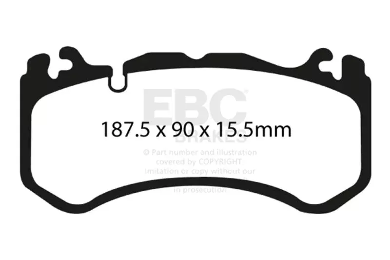 EBC Yellowstuff Front Brake Pads fits 2008-2020 Audi / Maserati / Mercedes-Benz