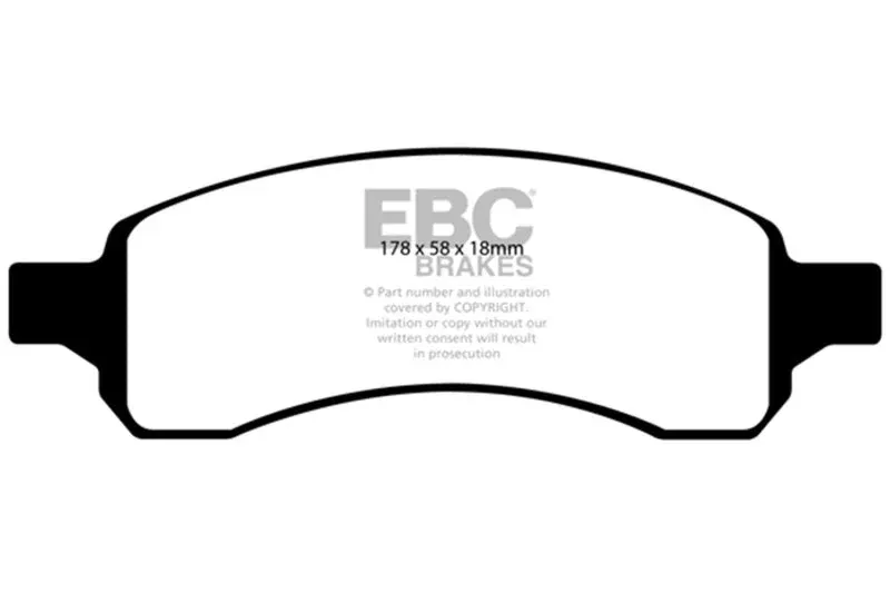 EBC Yellowstuff Front Brake Pads fits 2012-2013 Buick Enclave / 2014-2017 Buick Enclave Convenience / 2008-2011 Buick Enclave CX / 2008-2011 Buick Enclave CXL
