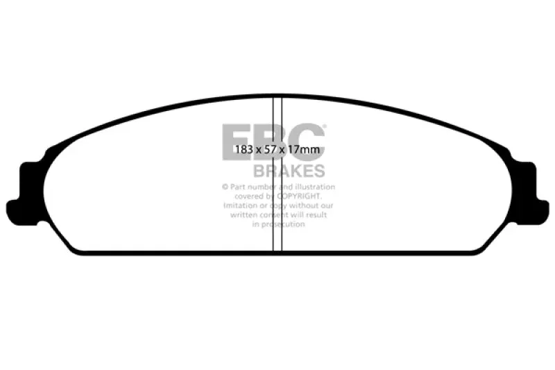 EBC Yellowstuff Front Brake Pads fits 2013-2014 Chrysler 200 Limited / 2013-2014 Chrysler 200 LX / 2013-2014 Chrysler 200 S / 2013-2014 Chrysler 200 Touring