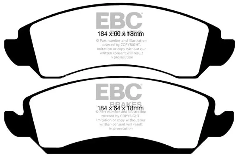 EBC Yellowstuff Front Brake Pads fits 2013-2021 Cadillac / Chevrolet / GMC