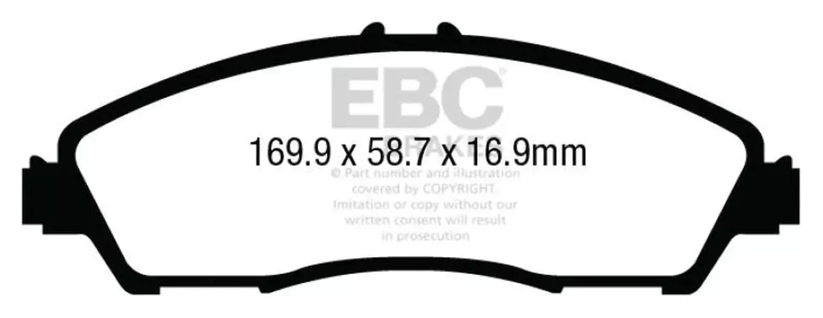 EBC Yellowstuff Front Brake Pads fits 2014-2020 2022 Acura MDX