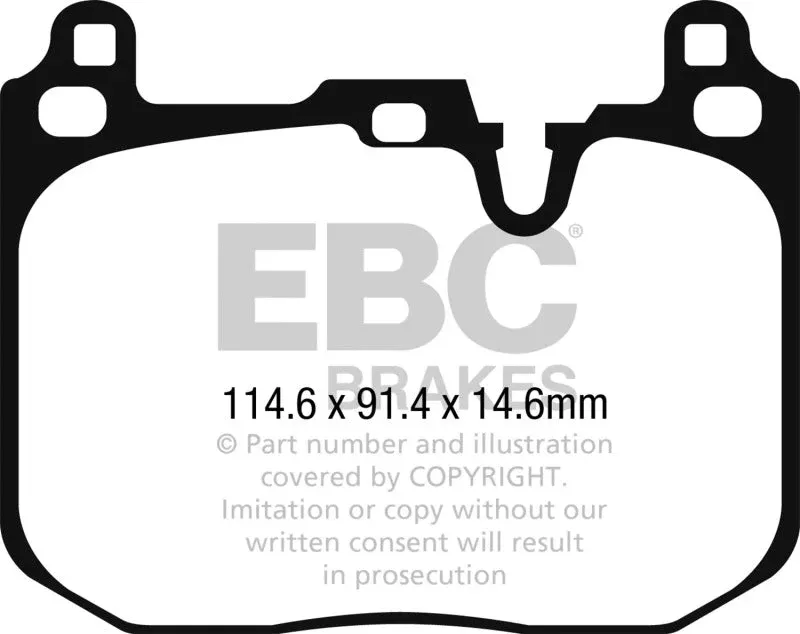 EBC Yellowstuff Front Brake Pads fits 2015-2019 Mini Cooper, Cooper Clubman, Cooper Countryman