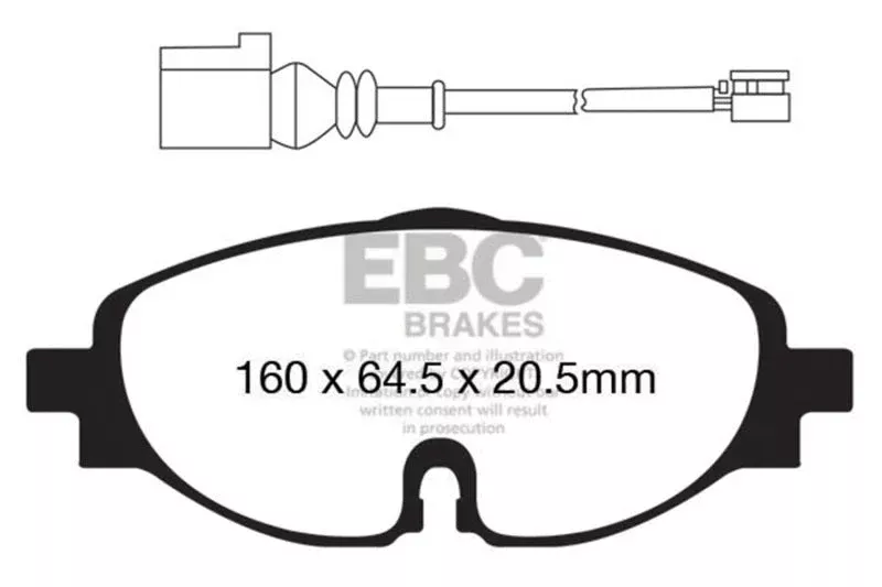 EBC Yellowstuff Front Brake Pads fits 2015-2022 Audi / Volkswagen