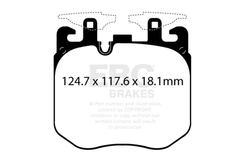 EBC Yellowstuff Front Brake Pads fits 2015-2023 BMW / Hyundai / Rolls-Royce