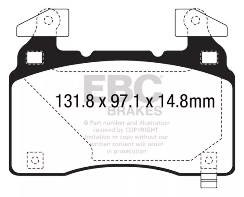 EBC Yellowstuff Front Brake Pads fits 2016-2022 Cadillac / Chevrolet / Tesla