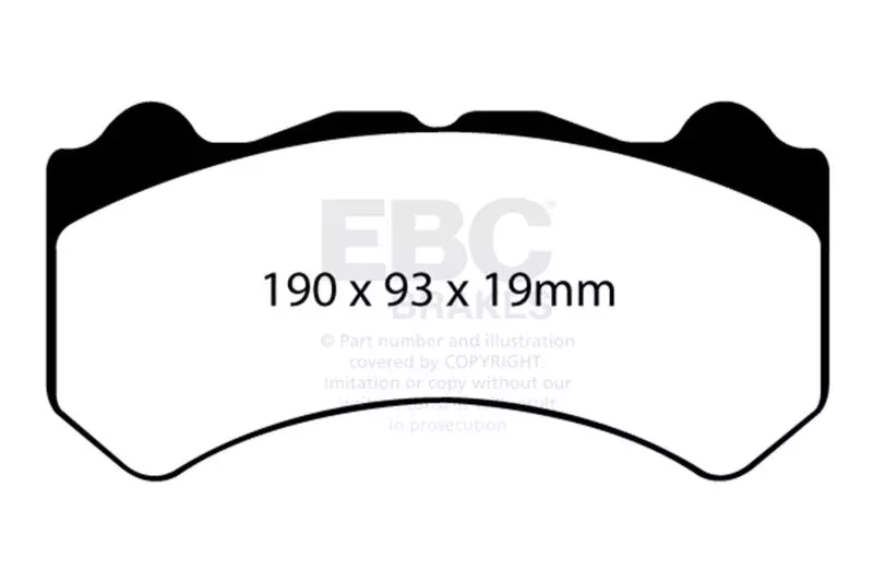 EBC Yellowstuff Front Brake Pads fits 2017-2019 Aston Martin DB11 / 2019 Aston Martin DB11 Volante / 2020 Nissan GT-R 50th Anniversary Edition / 2009-2010 Nissan GT-R