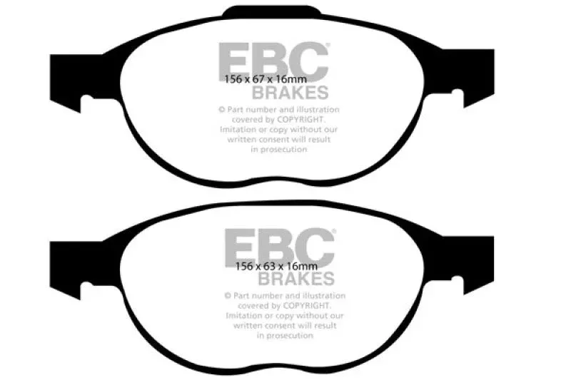 EBC Yellowstuff Front Brake Pads fits 2017 Ford C-Max Energi SE / 2013-2016 Ford C-Max Energi SEL / 2017 Ford C-Max Energi Titanium / 2013-2018 Ford C-Max Hybrid SE