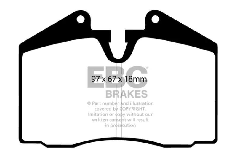 EBC Yellowstuff Front and Rear Brake Pads fits 1977-2007 Ferrari / Lamborghini / Maserati and more