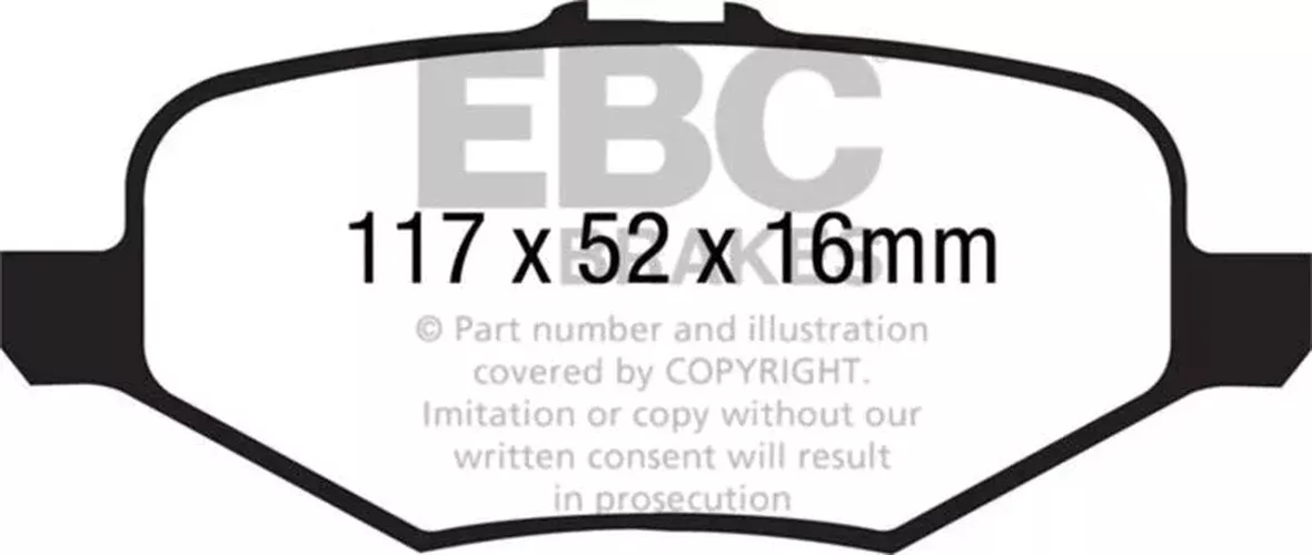 EBC Yellowstuff Rear Brake Pads DP41887R fits 2013-2019 Ford Explorer / 2013-2019 Ford Explorer Limited / 2016-2019 Ford Explorer Platinum / 2013-2019 Ford Explorer Sport