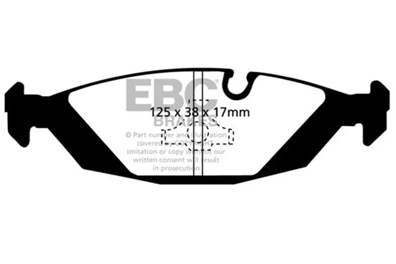 EBC Yellowstuff Rear Brake Pads DP4447R fits 1984-1992 BMW 318i / 1991-1992 BMW 318is / 1986-1988 BMW 325 / 1987-1992 BMW 325i / 1987-1992 BMW 325is / 1988-1991 BMW 325ix / 1985-1986 BMW 524td / 1982-1988 BMW 528e