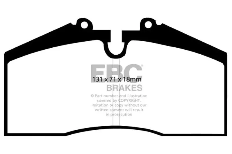 EBC Yellowstuff Rear Brake Pads fits 1991-1998 Porsche 911 / 1986-1991 Porsche 928 / 1988-1991 Porsche 944 / 1992-1995 Porsche 968