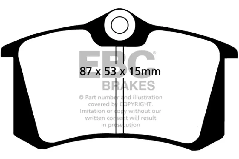 EBC Yellowstuff Rear Brake Pads fits 1992-2018 Audi / Peugeot / Volkswagen