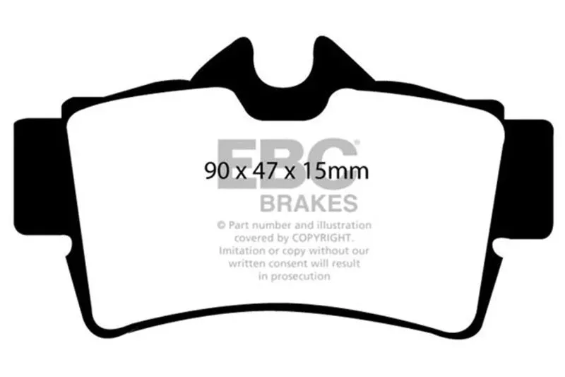 EBC Yellowstuff Rear Brake Pads fits 1994-2004 Ford Mustang / 1994-2004 Ford Mustang GT / 2001 Ford Mustang GT Bullitt / 1995 Ford Mustang GTS
