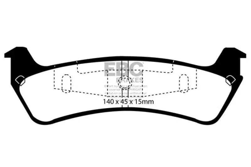 EBC Yellowstuff Rear Brake Pads fits 1995-2001 Ford Explorer Eddie Bauer / 1995 Ford Explorer Expedition / 1995-2001 Ford Explorer Limited / 2000-2001 Ford Explorer Postal