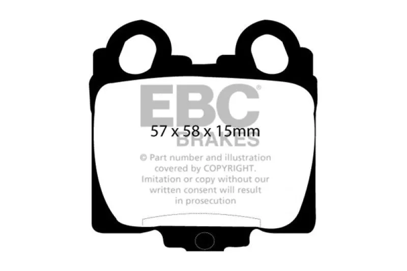 EBC Yellowstuff Rear Brake Pads fits 1998-2005 Lexus GS300 / 1998-2000 Lexus GS400 / 2001-2005 Lexus GS430 / 2001-2005 Lexus IS300 / 2002-2010 Lexus SC430
