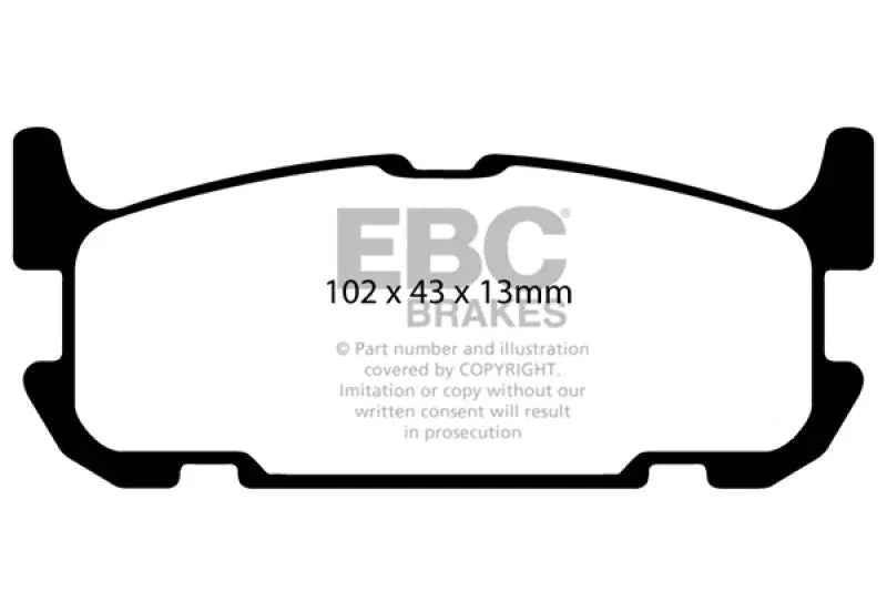 EBC Yellowstuff Rear Brake Pads fits 2004-2005 Mazda Miata / 2004-2005 Mazda Miata LS / 2004-2005 Mazda Miata Mazdaspeed