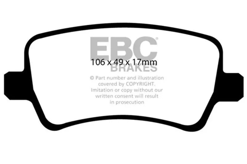 EBC Yellowstuff Rear Brake Pads fits 2006-2020 Land Rover / Volvo