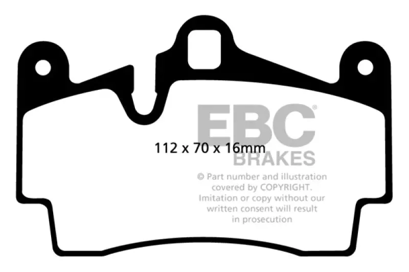 EBC Yellowstuff Rear Brake Pads fits 2007-2010 Audi Q7 / 2007-2015 Audi Q7 Premium / 2011-2015 Audi Q7 Premium Plus / 2010-2015 Audi Q7 Prestige