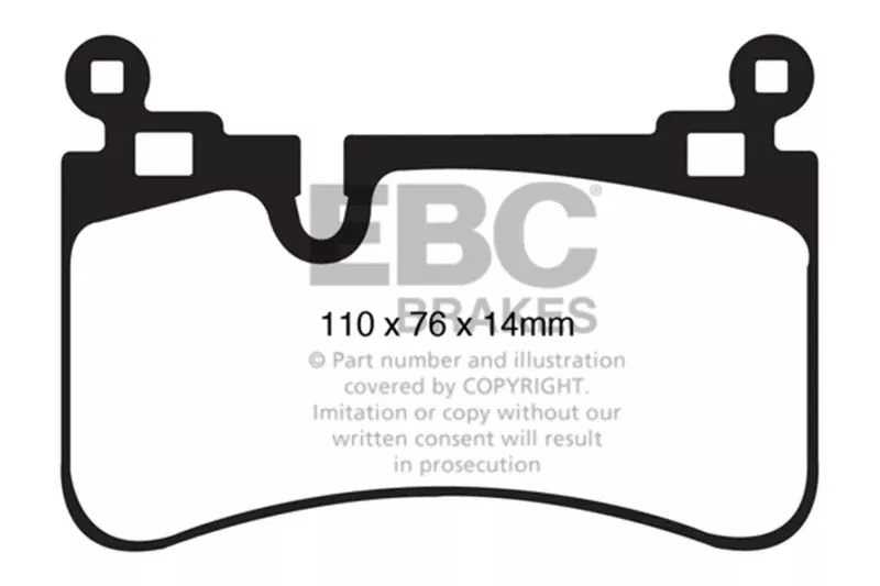 EBC Yellowstuff Rear Brake Pads fits 2008-2013 Mercedes-Benz C63 Amg / 2007-2011 Mercedes-Benz CLS63 Amg / 2007-2009 Mercedes-Benz E63 Amg / 2006-2008 Mercedes-Benz SL55 Amg / 2009-2012 Mercedes-Benz SL63 Amg / 2008-2011 Mercedes-Benz SL65 Amg