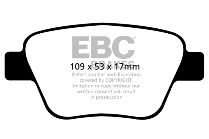 EBC Yellowstuff Rear Brake Pads fits 2010-2019 Audi / Volkswagen