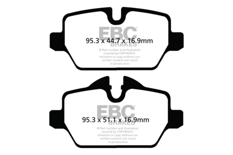 EBC Yellowstuff Rear Brake Pads fits 2011-2016 Mini Cooper Countryman, Cooper Paceman
