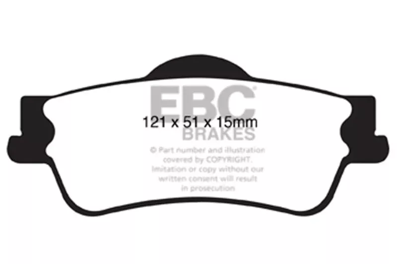 EBC Yellowstuff Rear Brake Pads fits 2011-2017 Chevrolet Caprice PPV / 2014 Chevrolet SS / 2008-2009 Pontiac G8 / 2008-2009 Pontiac G8 GT