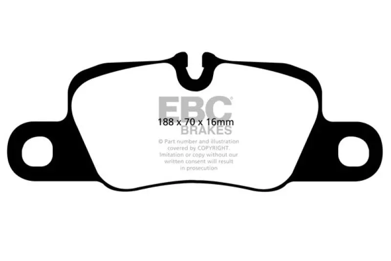 EBC Yellowstuff Rear Brake Pads fits 2012-2016 2018 Porsche 911 / 2010-2023 Porsche Panamera