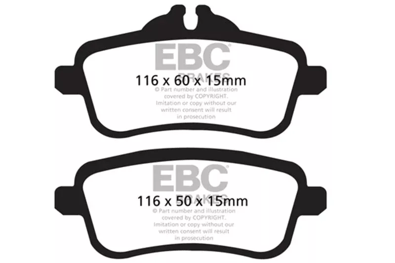 EBC Yellowstuff Rear Brake Pads fits 2014-2019 Mercedes-Benz CLA45 AMG 4MATIC / 2013-2016 Mercedes-Benz GL350 BLUETEC 4MATIC / 2015-2016 Mercedes-Benz GL450 4MATIC / 2013-2014 Mercedes-Benz GL450