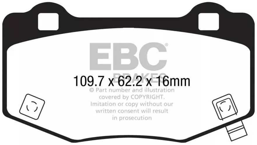 EBC Yellowstuff Rear Brake Pads fits 2015-2022 Ford Mustang