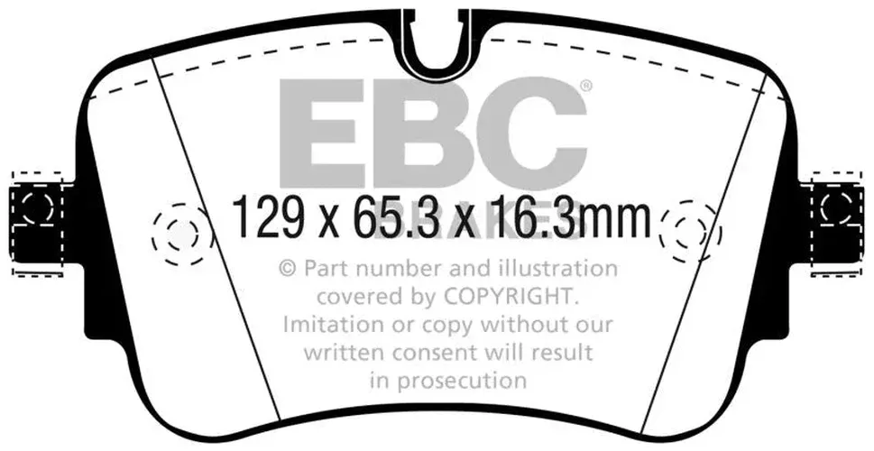 EBC Yellowstuff Rear Brake Pads fits 2018-2023 Audi (Multiple Models)