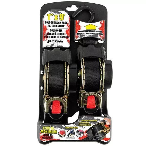 Erickson Retractable Ratchet Tie Downs 2 Pack (34417)