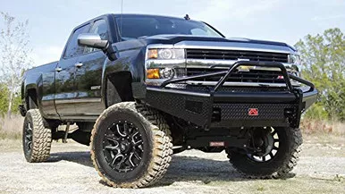 Fab Fours CH20-S4962-1 20-20 Silver Heavy Duty Black Steel Bumper with Prerunner