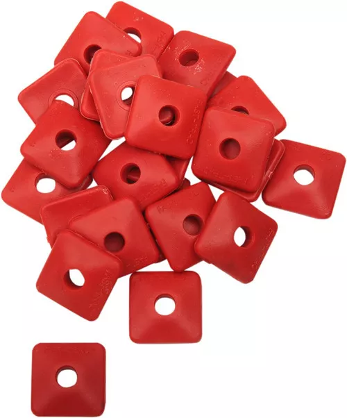 Fast-Trac Air Lite Square Poly Backer Plates Red 5/16″-24pk (205SR-24)