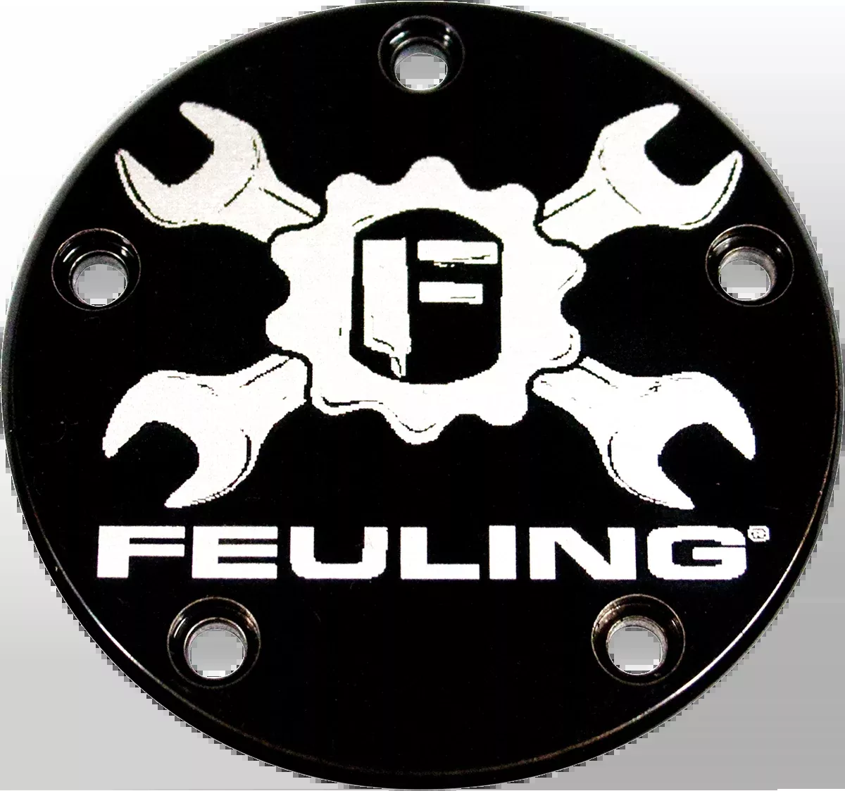 Feuling Black Gear Cross 5 Hole Points Cover 1999-2017 Harley Softail Touring