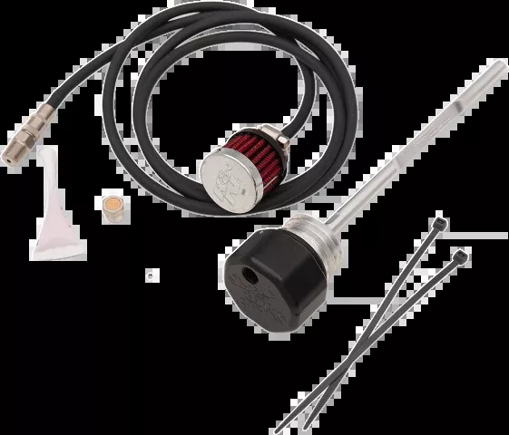 Feuling Black Vented Oil Dipstick Kit for 2017-2024 Harley Touring FLHR FLTRU
