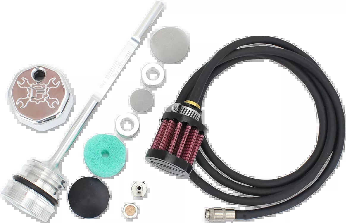 Feuling Chrome Vented Oil Dipstick Kit 2017-2024 Harley Touring FLHR FLTRU FLTRX