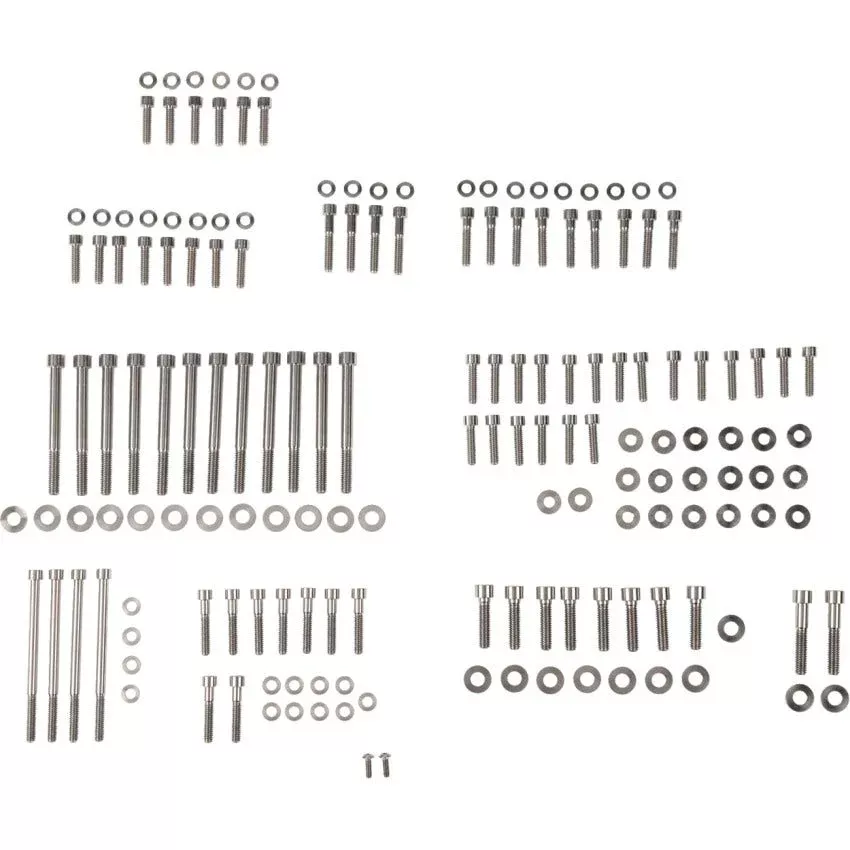 Figurati Designs Polished Titanium Engine Bolt Kit Harley 17-25 Touring