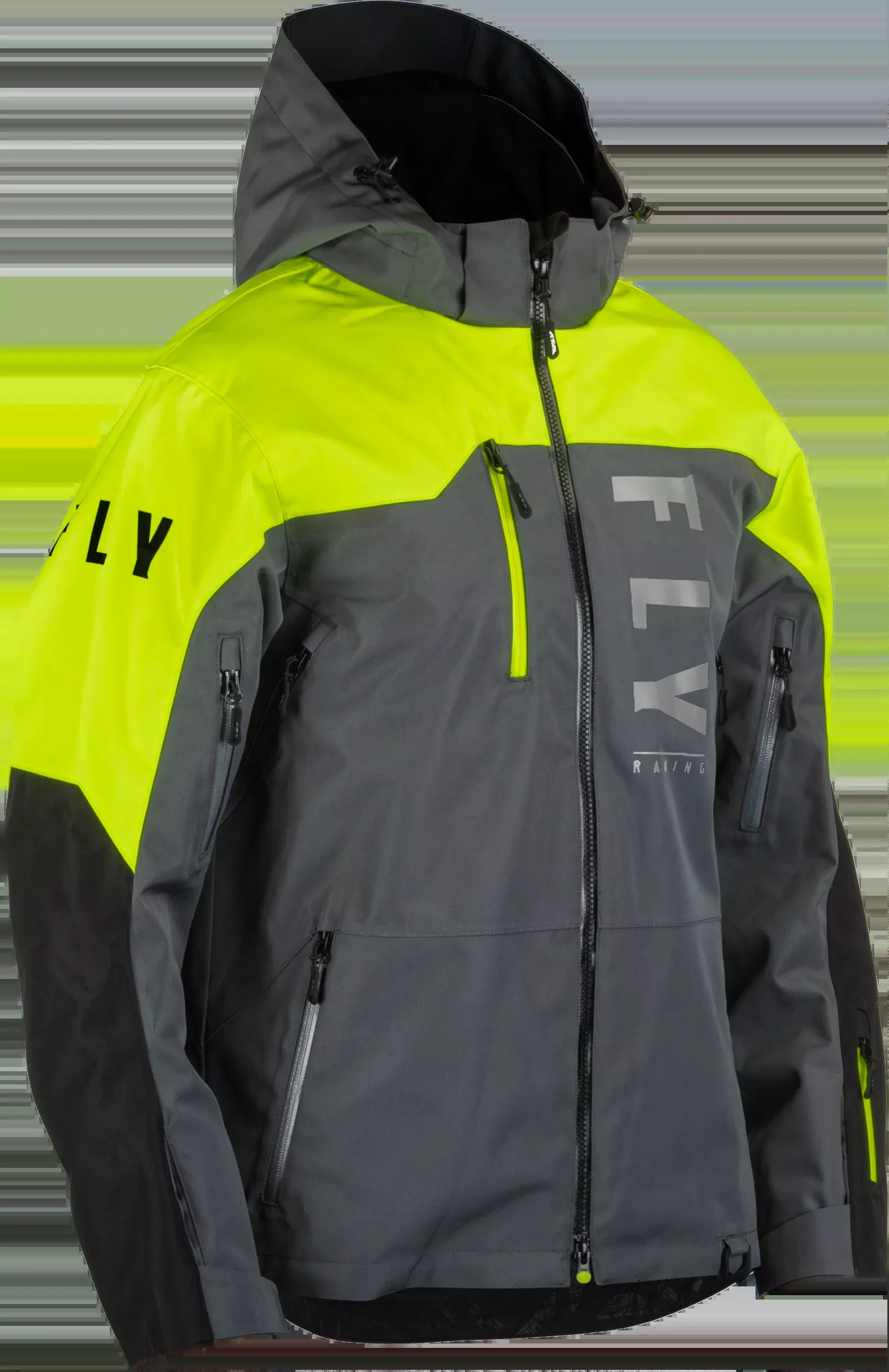 Fly Racing Carbon Jacket Black/Grey/Hi-Vis Sm 470-5204S