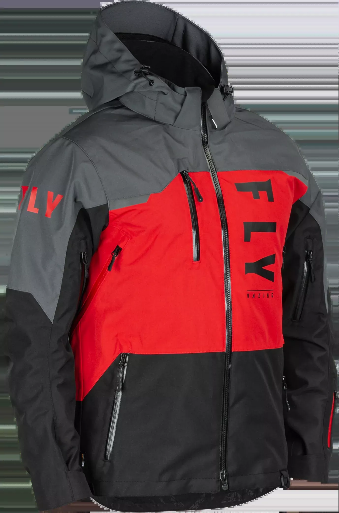 Fly Racing Carbon Jacket Black/Grey/Red Sm 470-5201S