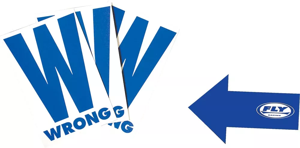Fly Racing Course Marker W/Blue Arrow 5.5×8.5″ 37-0104B