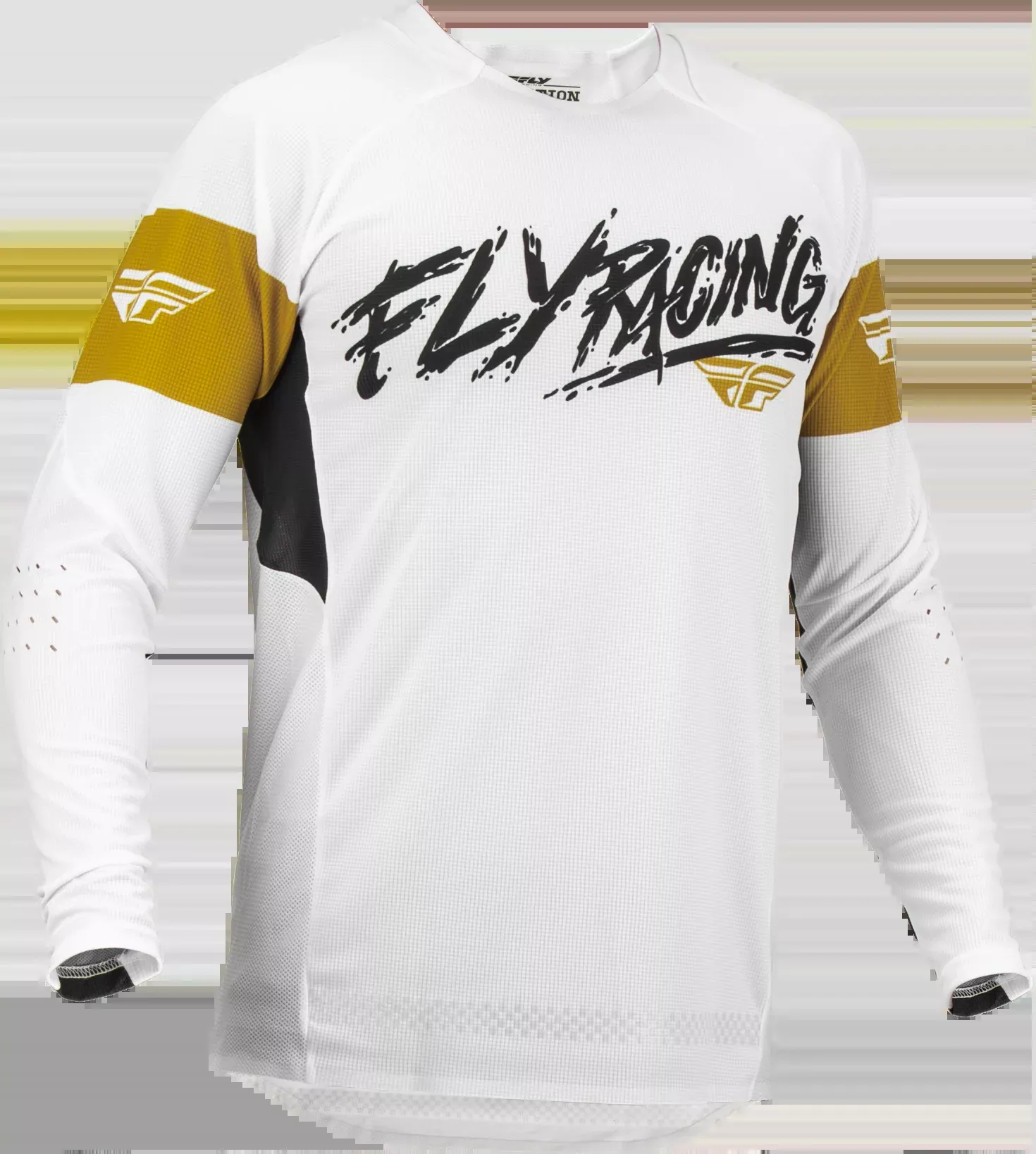 Fly Racing Evolution Dst L.E. Brazen Jersey White/Gold/Black Md 376-124M
