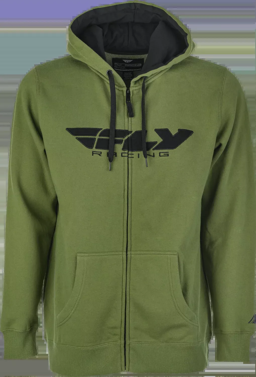 Fly Racing Fly Corporate Zip Up Hoodie Olive Md 354-0192M